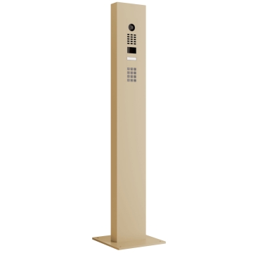 Gegensprechanlage mit Standfuß + Bodenplatte Smart Doorbird D1101KV mit Keypad Modul Beige