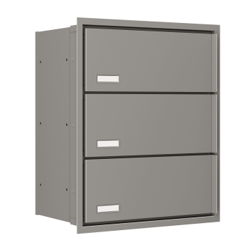 Einbaubriefkasten Stockholm for Three in Grau