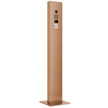 Gegensprechanlage mit Standfuß inklusive Bodenplatte Smart for Two Doorbird D1102V  in Bronze-Optik