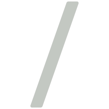 Selbstklebende Hausnummer "Slash" - 40 mm in Lichtgrau