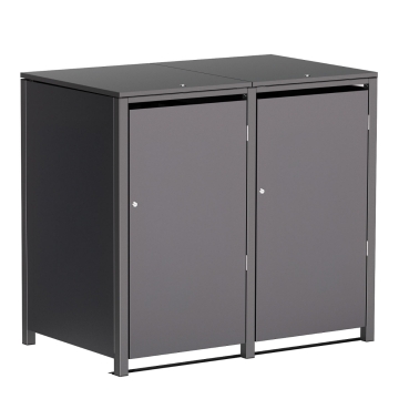 Mülltonnenbox Helmut 2er 120L in Anthrazit