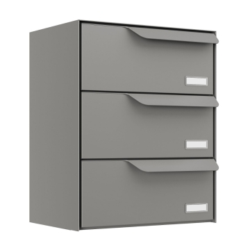 Briefkastenanlage Amsterdam for Three in Grau