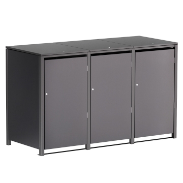 Mülltonnenbox Helmut 3er 120L in Anthrazit