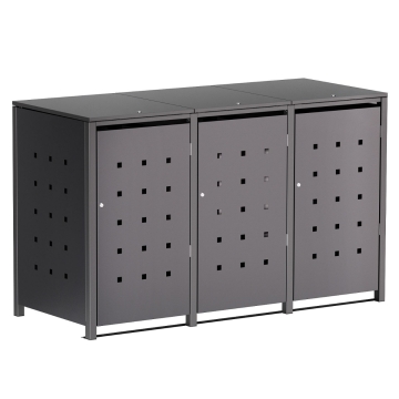 Mülltonnenbox Wilhelm 3er 240L in Anthrazit