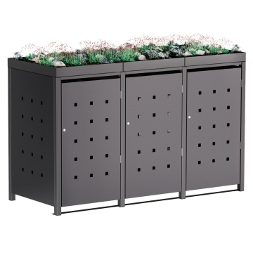 Mülltonnenbox Martha 3er 240L in Anthrazit