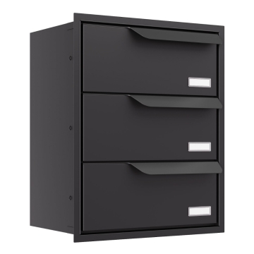 Einbaubriefkasten Eindhoven for Three in Schwarz