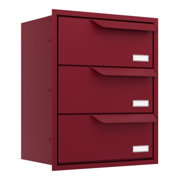 Einbaubriefkasten Eindhoven for Three in Rot