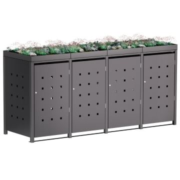 Mülltonnenbox Anna 4er 120L in Anthrazit