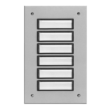 Etagenplatte ETA 806 mit Türklingel für 6 Wohneinheiten