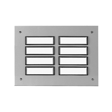Etagenplatte ETA 844 mit Klingeltaster für 8 Wohneinheiten