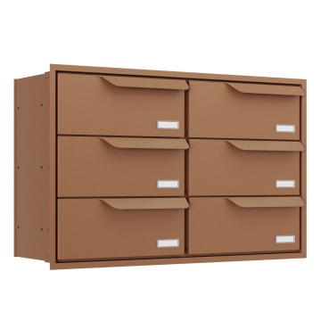 Einbaubriefkasten Eindhoven for Six in Rost