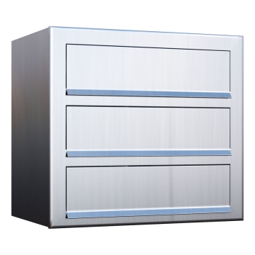 Briefkasten Cube for Three Edelstahl
