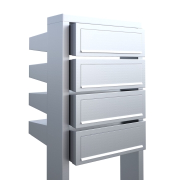 Briefkastenanlage Stairs for Four Edelstahl