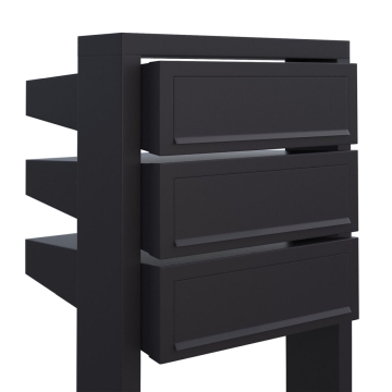 Briefkastenanlage Stairs for Three Schwarz