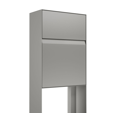 Standbriefkasten Leon in Grau Metallic