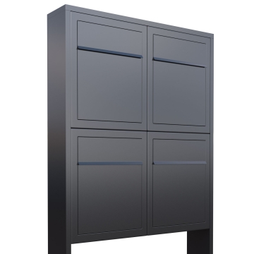 Briefkastenanlage Base for Four Anthrazit