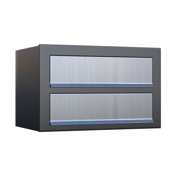 Briefkasten Cube for Two Anthrazit mit Edelstahlklappe