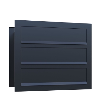 Mauerdurchwurf Briefkasten Temino for Three in Schwarz