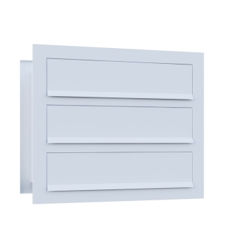 Mauerdurchwurf Briefkasten Temino for Three in Weiß