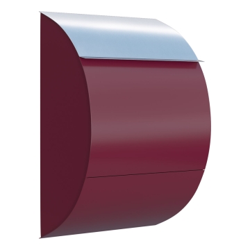 Briefkasten Jumbo Rot mit Edelstahlklappe