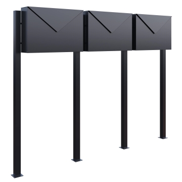 Briefkastenanlage Letter for Three Anthrazit