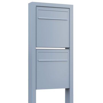 Zaunbriefkasten Latina Stand for Two in Grau Metallic