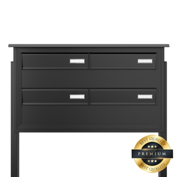 Briefkastenanlage Sogno for Four in Schwarz