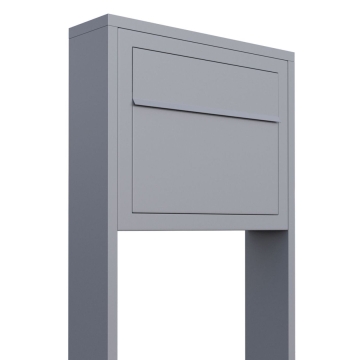 Standbriefkasten Elegance Grau Metallic