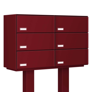 Briefkastenanlage Kopenhagen for Six Rot | V