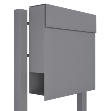 Standbriefkasten Manhattan Grau Metallic