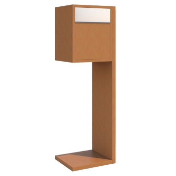 Standbriefkasten Hermes Rost mit Edelstahlklappe