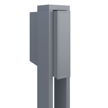Standbriefkasten Flag Grau Metallic