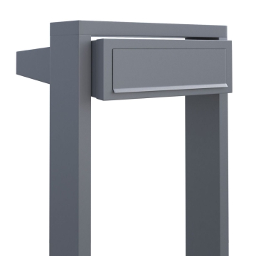 Standbriefkasten Stairs Grau Metallic