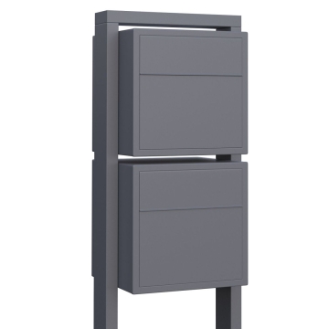 Briefkastenanlage Soprano for Two Grau Metallic