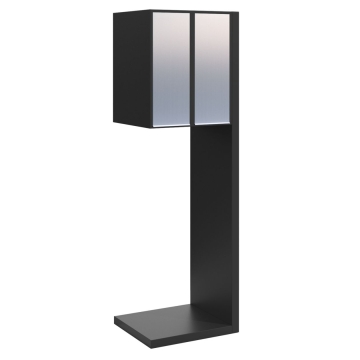 Briefkastenanlage Hermes Clone for Two Schwarz mit Edelstahlklappe