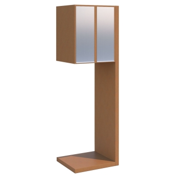 Briefkastenanlage Hermes Clone for Two Rost mit Edelstahlklappe