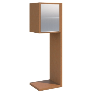 Briefkastenanlage Hermes for Two Rost mit Edelstahlklappe