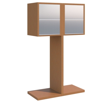 Briefkastenanlage Hermes Double for Four Rost mit Edelstahlklappe