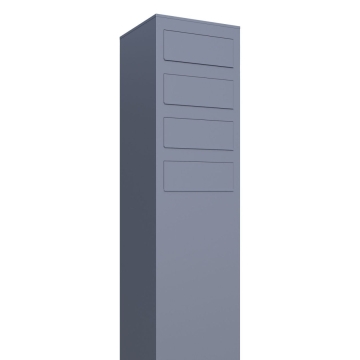 Briefkastenanlage Monolith for Four Grau Metallic