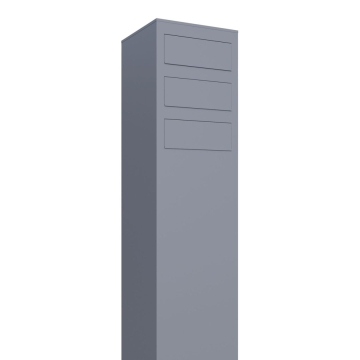 Briefkastenanlage Monolith for Three Grau Metallic