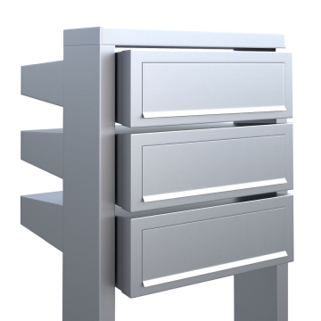 Briefkastenanlage Stairs for Three Edelstahl