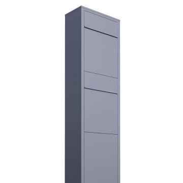 Briefkastenanlage Big Box for Two Grau Metallic