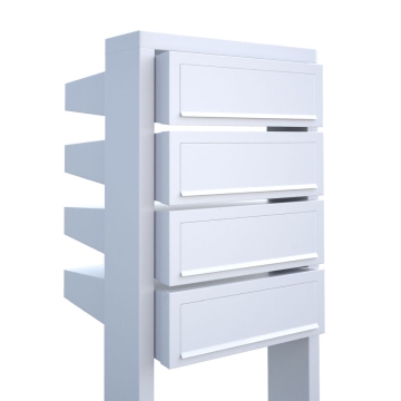 Briefkastenanlage Stairs for Four Weiß