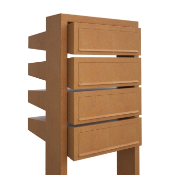 Briefkastenanlage Stairs for Four Rost