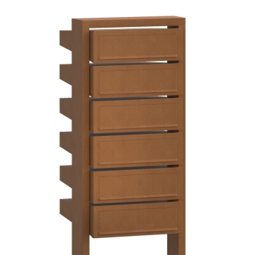 Briefkastenanlage Stairs for Six Rost