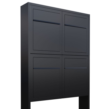 Briefkastenanlage Base for Four Schwarz