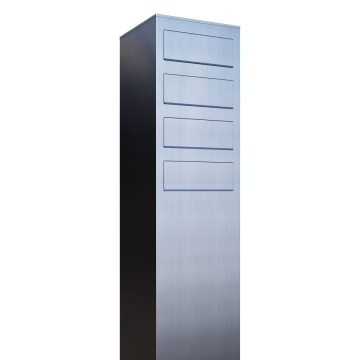 Briefkastenanlage Monolith for Four Edelstahl