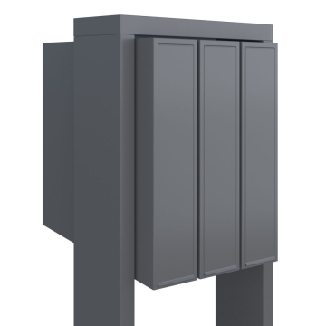 Briefkastenanlage Flag for Three Grau Metallic