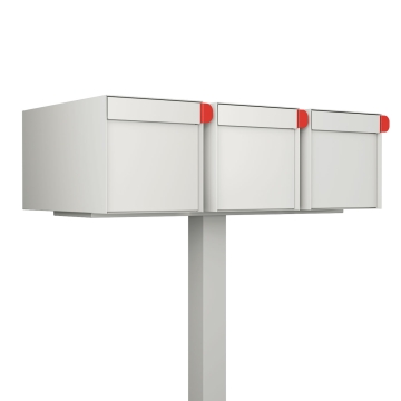 Amerikanischer Briefkasten Big Americano for Three in Weiß