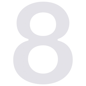Hausnummer ''8'' Weiß